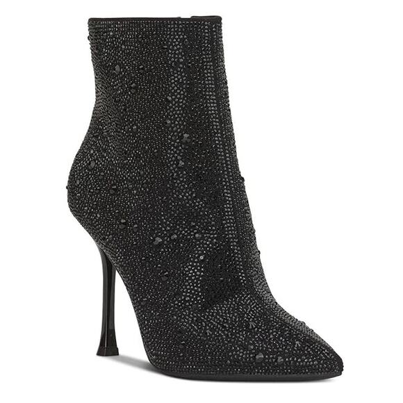 I.N.C. Int Concepts Women Black Embellished Pointed Toe Dress Booties Size 7M - Picture 1 of 3